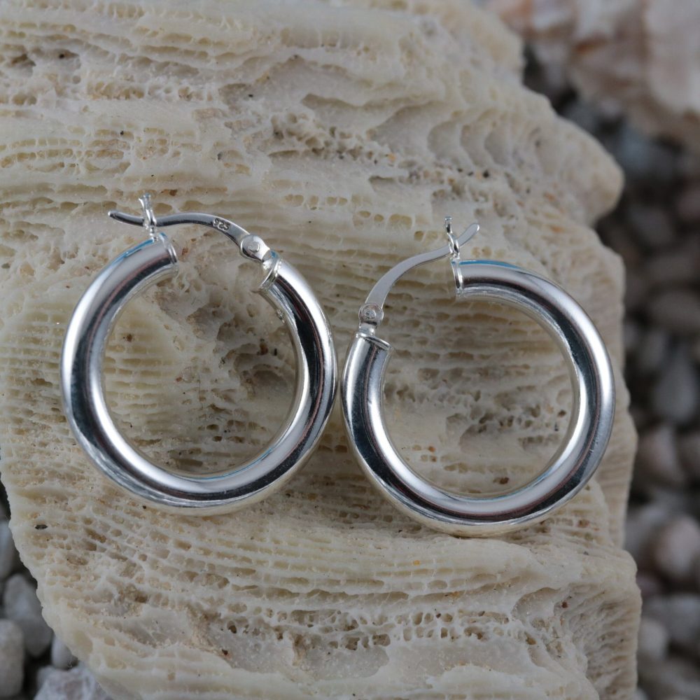 4 inch silver clearance hoop earrings