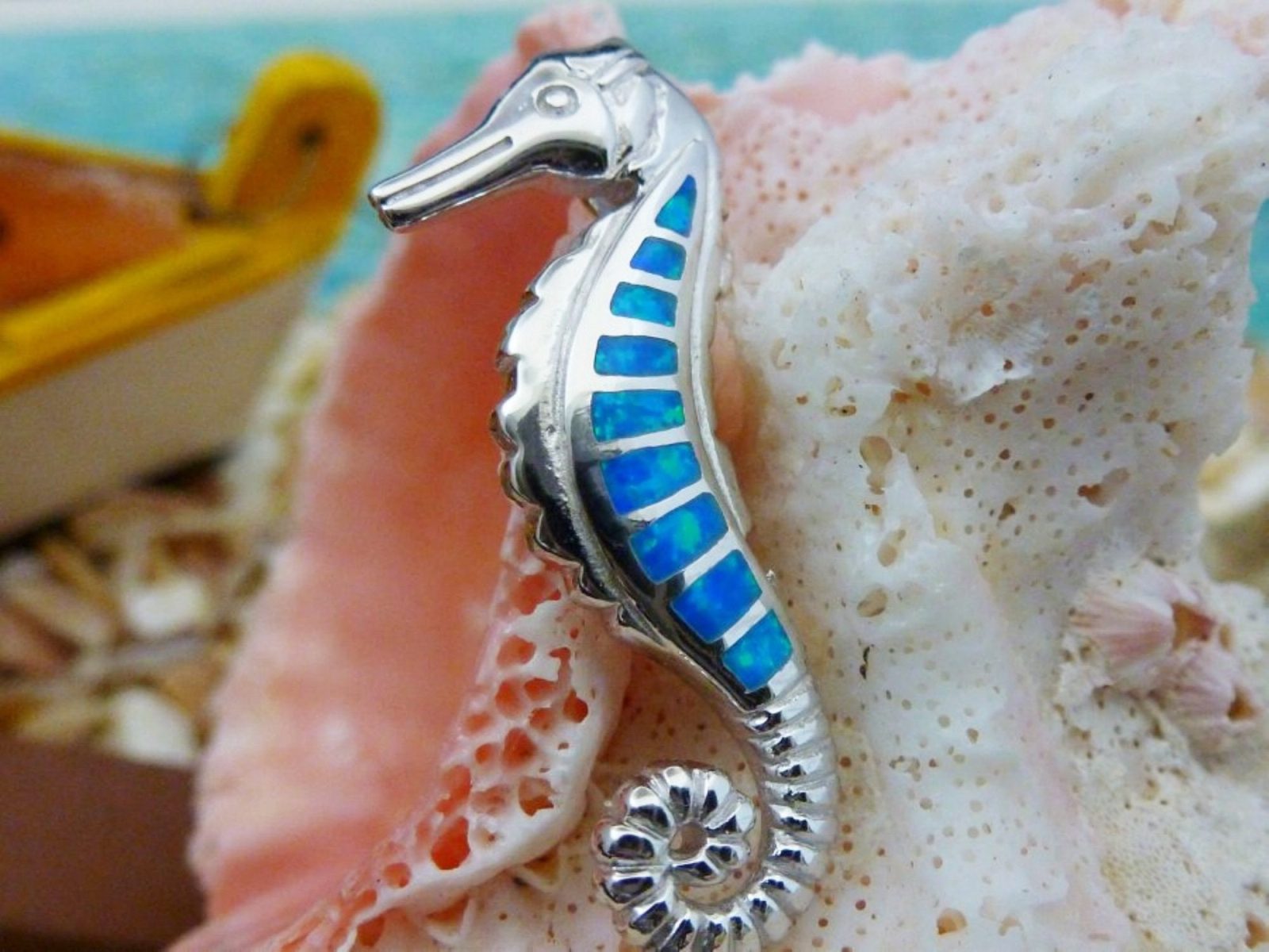 Large Sterling Silver 925 Natural Red Coral Pendant Custom Made Gift