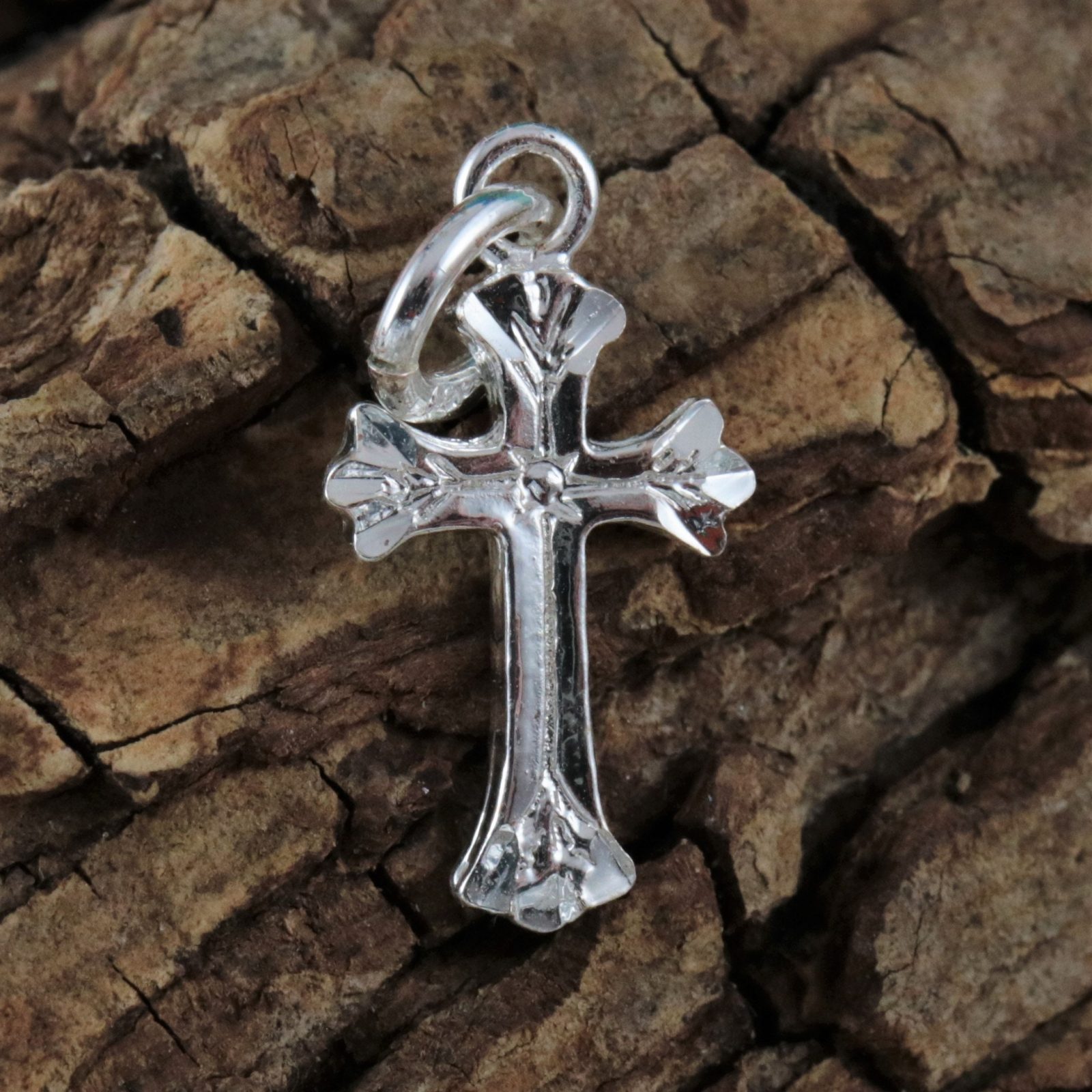 925 Silver Cross charm, 1 1/4