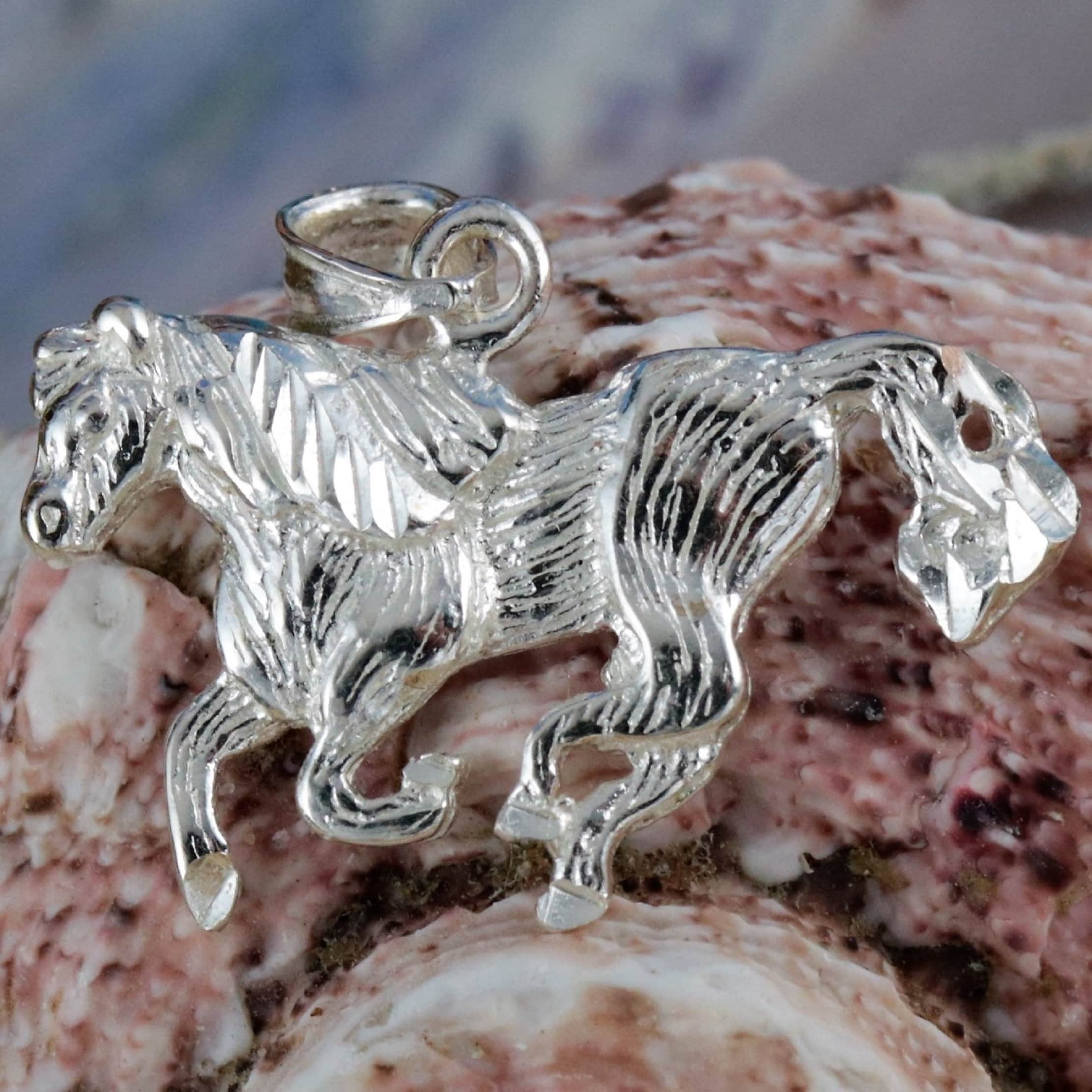 Silver horse charm on sale