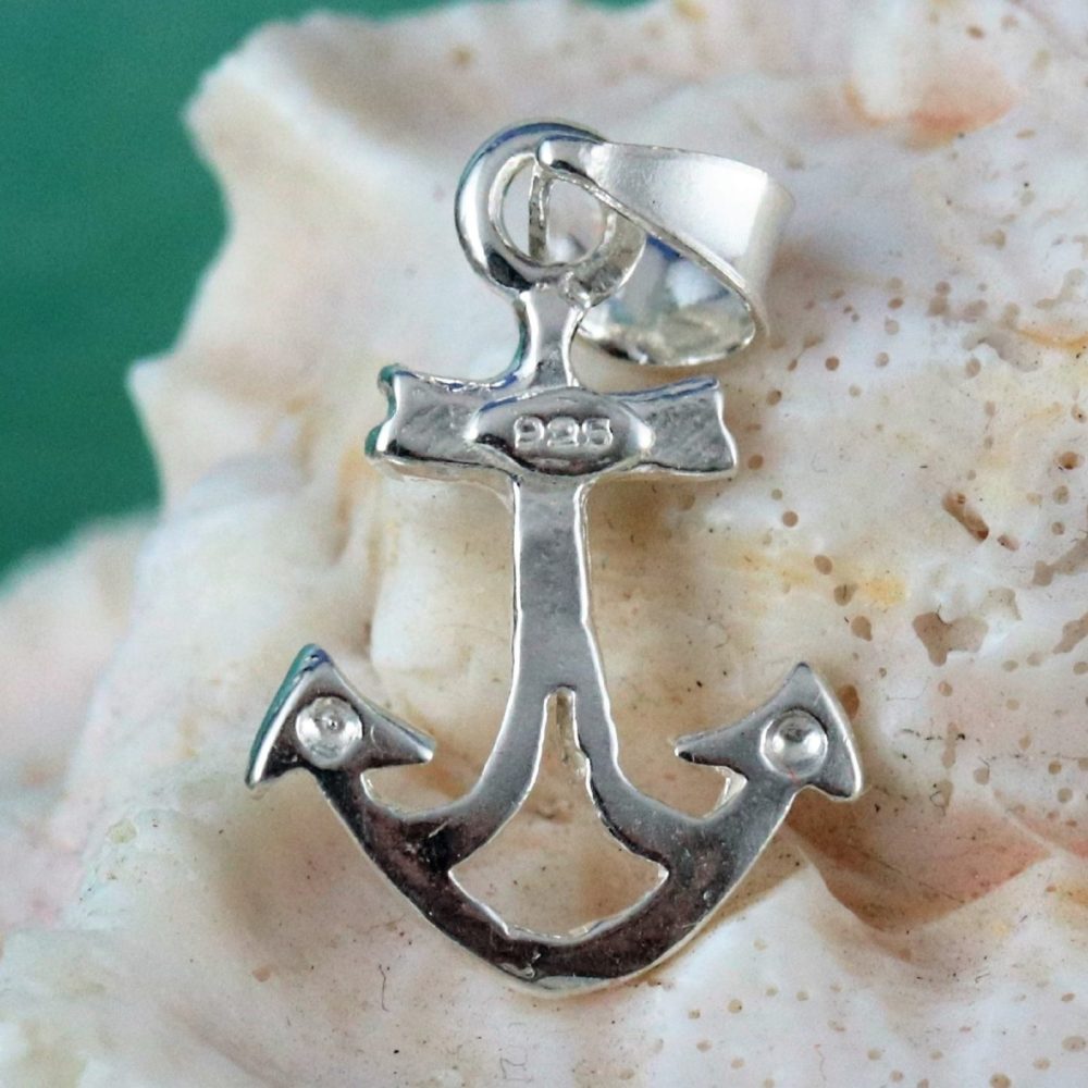 Sterling Silver Anchor pendant, 7/8