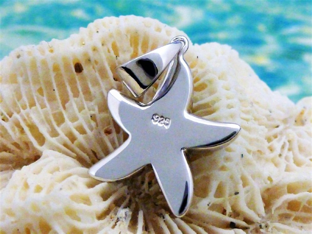 Sterling Silver Starfish Pendant with Multicolored Opal Inlay - Availa –  Silver and Gold - Key West